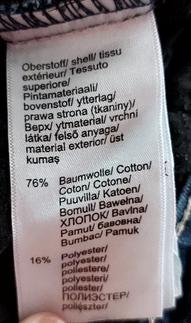 Tmavomodré tehotenské rifle, bonprix,42