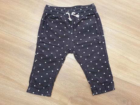 Podšité menčestrové nohavice hm, h&m,68