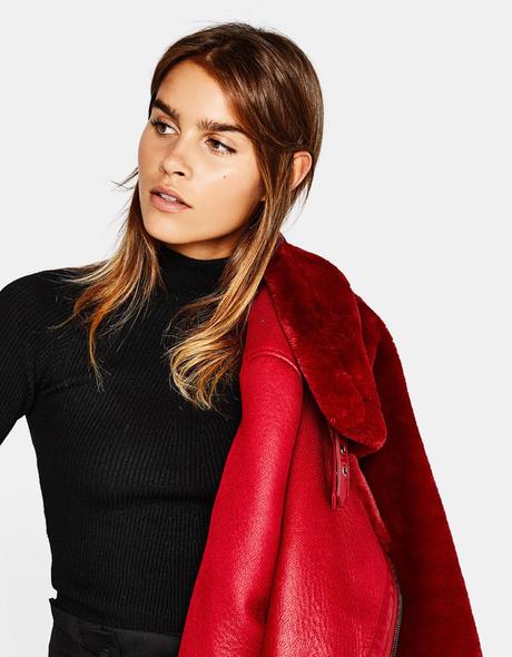 Krásna kožušinková bunda značky bershka, bershka,s