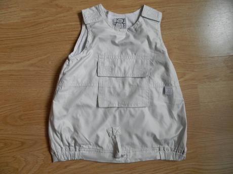 Krémové šatôčky s predným vreckom - nenosené, h&m,68