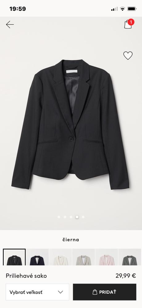 Priliehavé sako h&m, h&m,s