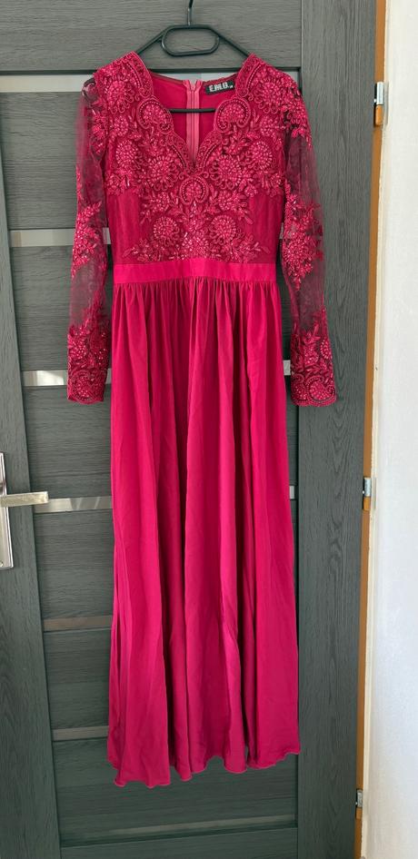 Malinové spoločenské šaty, m