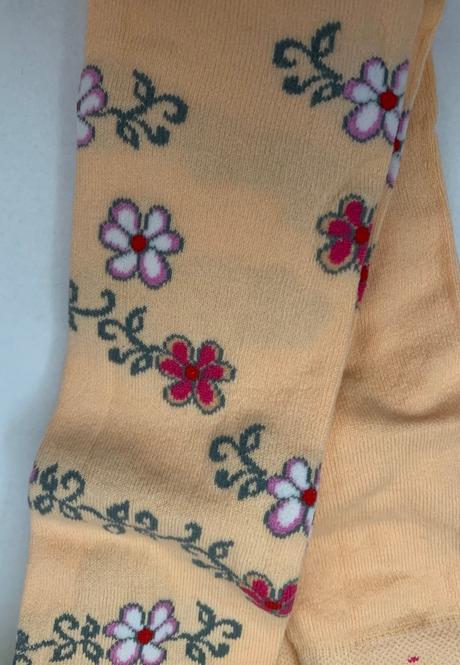 Rewon dievčenské vzorované pančuchy 116-122 oranžo, 116