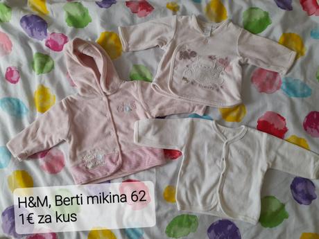 3x mikina velk.62, h&m,62
