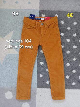 Mencestrove nohavice 104 - slim, skinny, 104 / 110