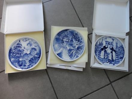 Porcelánové taniere rusia - závesné, dekoračné, 