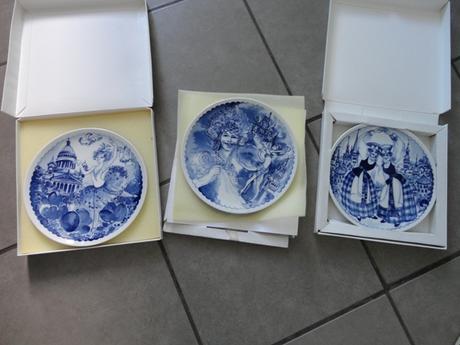 Porcelánové taniere rusia - závesné, dekoračné,