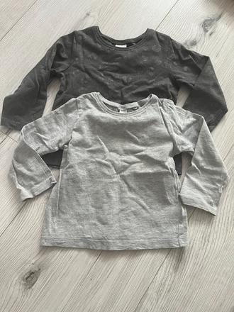 Dvojbalenie sivých tričiek s dlhým rukávom, next,86