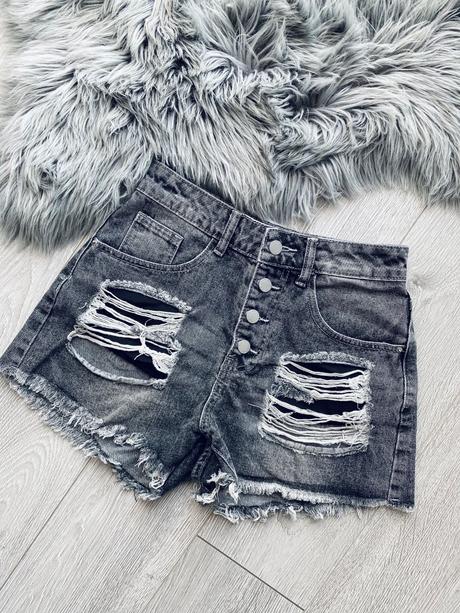 Riflové šortky shein, s