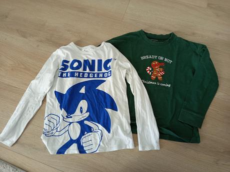 2x tričko, h&m,140