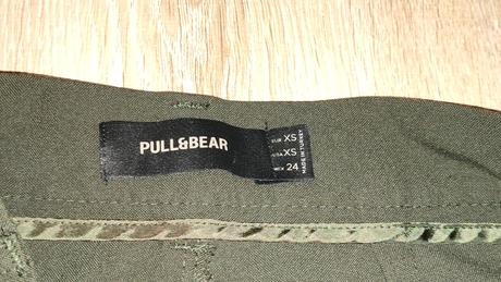 Tmavozelené nohavice, pull&bear,xs
