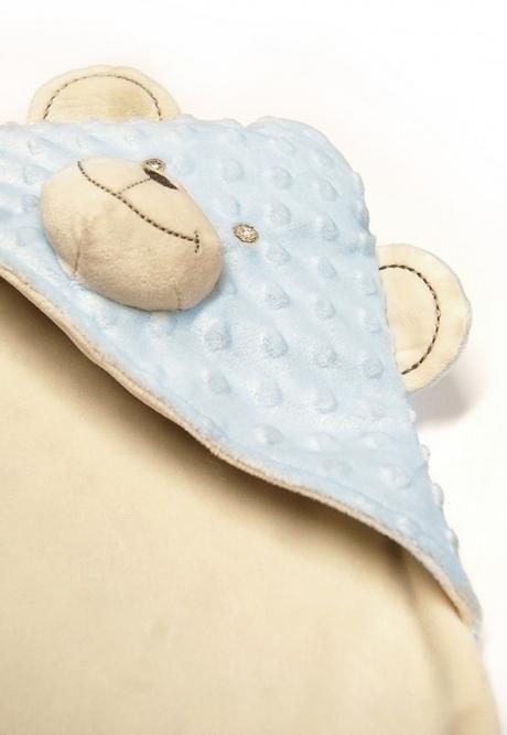 Jemná velúrová osuška/zavinovačka medvedík,