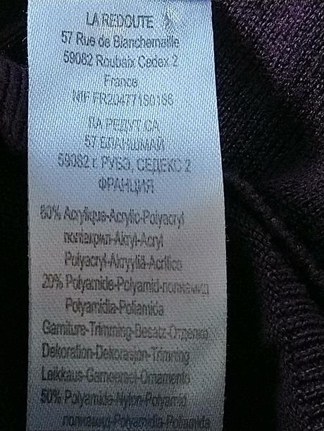 Dámsky acrylový fialový pulóvrikový top la redoute, xs