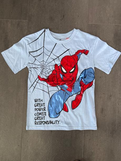 Tricko spiderman, h&m,134