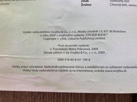 Kniha o zvieratách s nálepkami (2009),