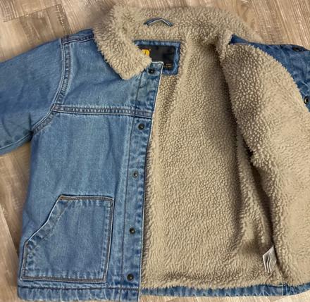 Next krásna oteplená riflová bundička s kožuškom, next,122