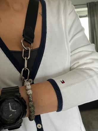 Dámsky sveter th biely, tommy hilfiger,xl