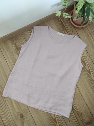 Ľanový top vtáčatko, s