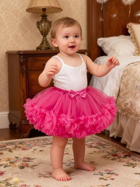 Detská tu tu dolly sukňa baby cyklamen-veľ.80, 80