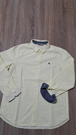 Žltá košeľa s dlhým rukávom, h&m,158