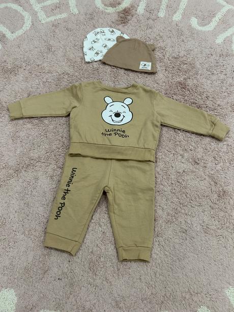 Tepláková súprava a čiapky macko pu, fox & bunny,68