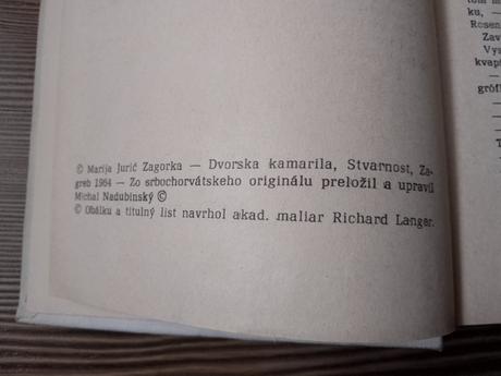 Marija jurič zagorka - dvorná kamarila, 