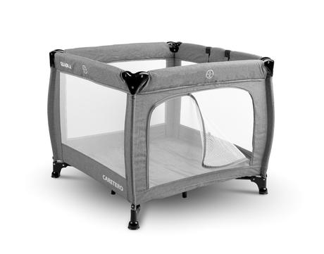 Caretero detská skladacia ohrádka quadra grey, šírka (cm): 90,dĺžka (cm): 90