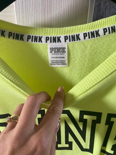 Neón mikinka pink victorias secret, victoria's secret,s