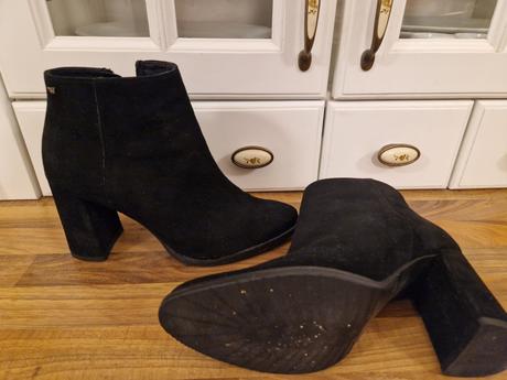 Kozene damske kotnikove cizmicky cierne wojas 37, wojas,37