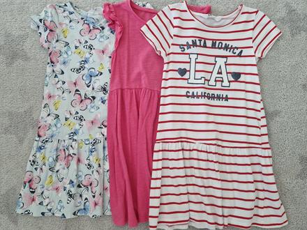 Šaty vel.110/116, 3ks, h&m,110