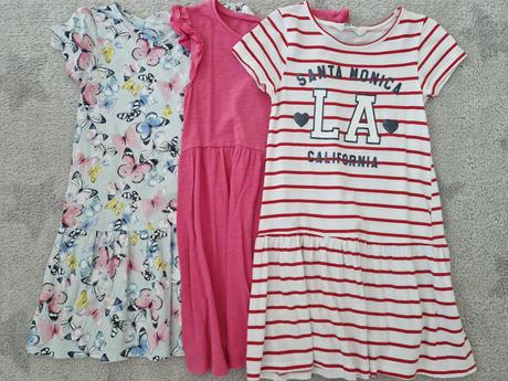 Šaty vel.110/116, 3ks, h&m,110