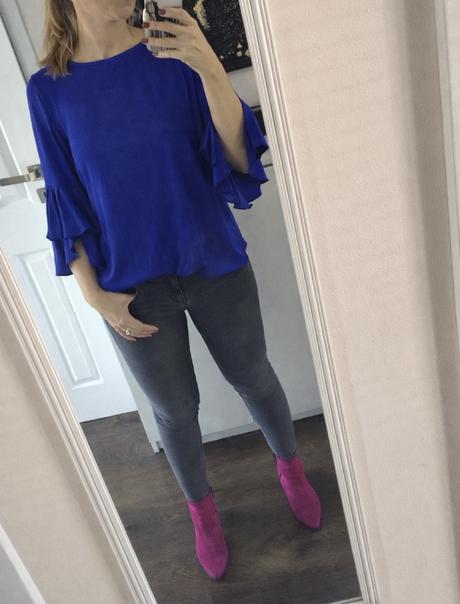 Bluzka s volánom  zara, zara,s