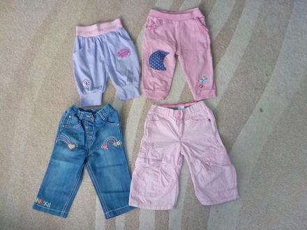 Nohavice veľ. 80 (9-12 m.) cena spolu za 4 ks, 80