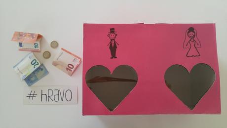 Hrava krabica na vyberanie do vienka, svadba, 