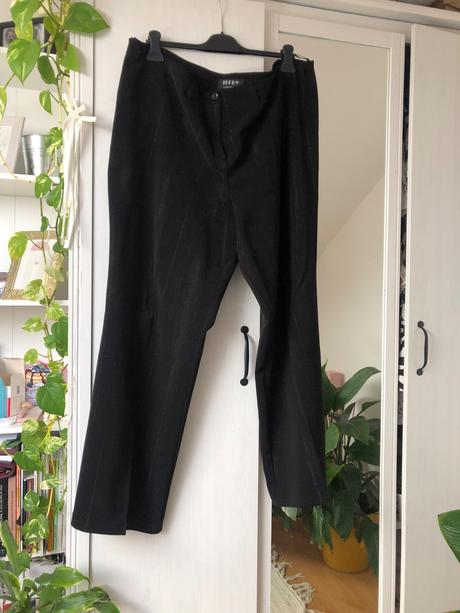 Elegantné čierne nohavice/ slavnostne nohavice, 5xl