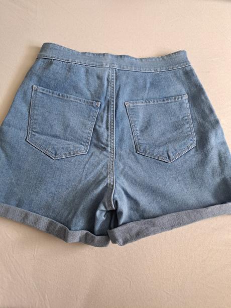 Riflove kratasy vyssi pas 7,50e, denim,158