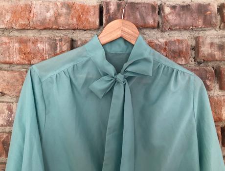 Zelená blúzka s mašľou, s/m, s