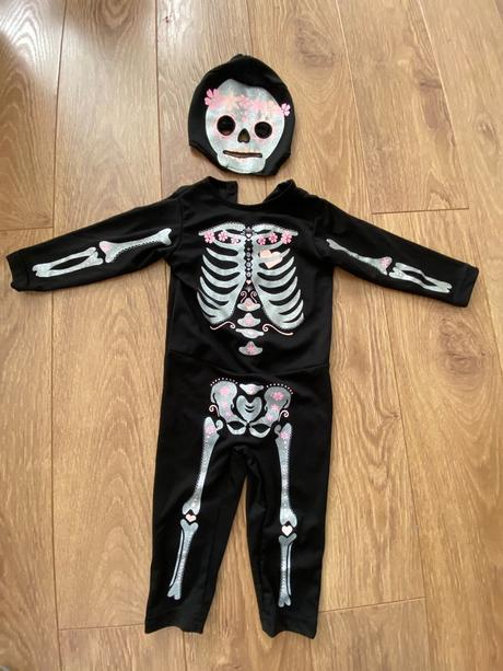 Kostra kostým karneval dievča, 