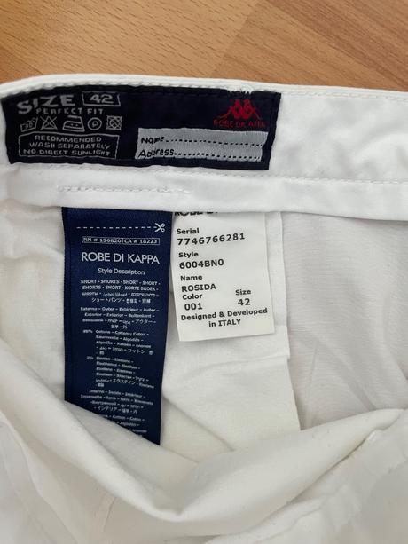 Biele kraťasy kappa, kappa,38