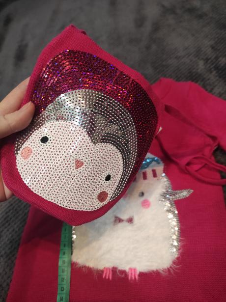 Krásny dlhý sveter  s kabelkou, bluezoo,98