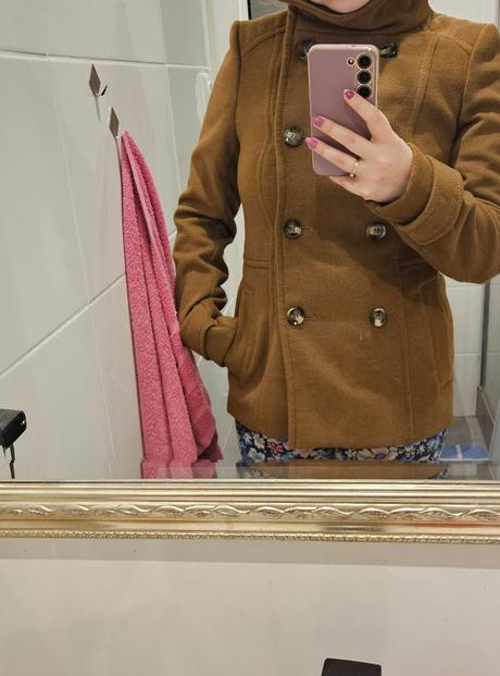 Hnedý kabát, h&m,s
