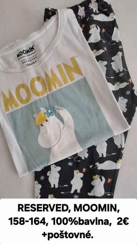 Dievčenské moomin pyžamo., reserved,164