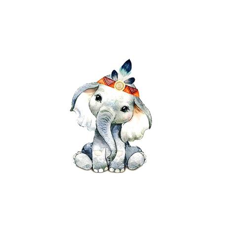 Nálepka na stenu - sloník,