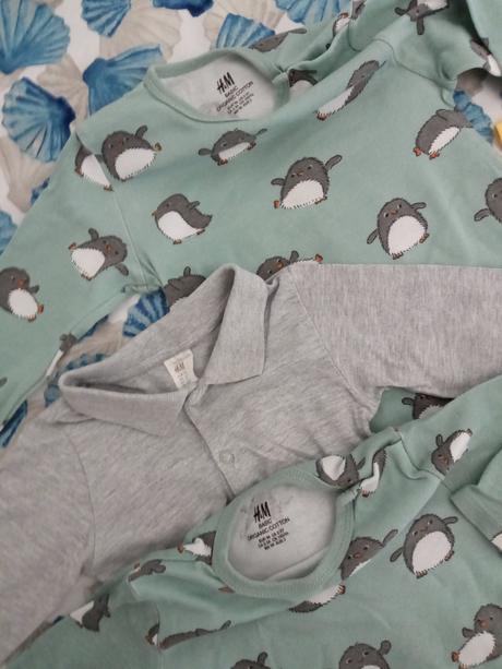 Balík 15 ks body dlhý a krátky rukáv, h&m,92