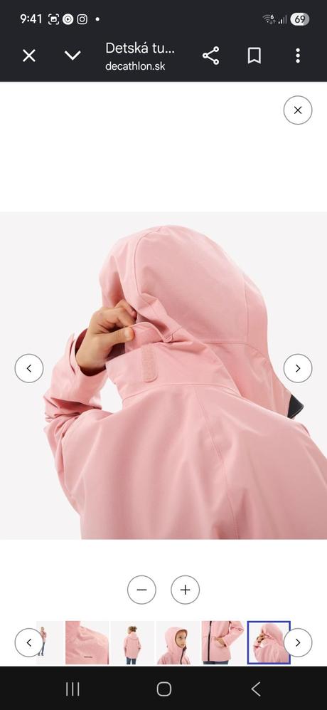 Turistická nepremokavá bunda top stav, quechua,134