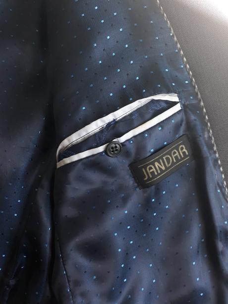 Pánsky oblek sedy 182 /48 jemne leskly, 48