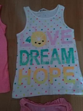 Tielka 4ks hm (116/122/128-malo nosene, h&m,116