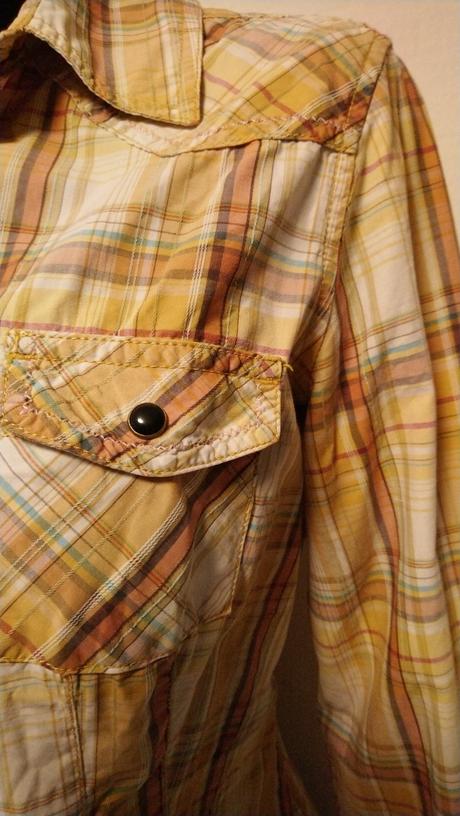 Dámska krémovo károvaná blúzka, just design, l