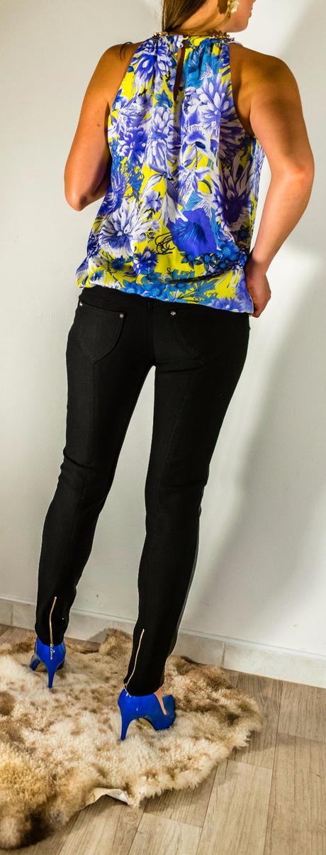 Luxusné nohavice egge s opaskom, m