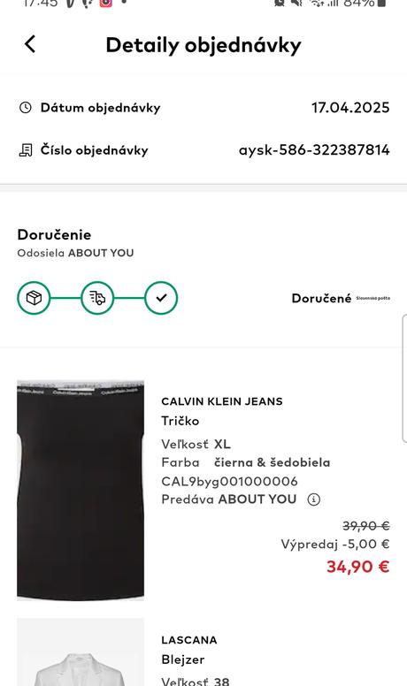 Tričko, calvin klein,xl